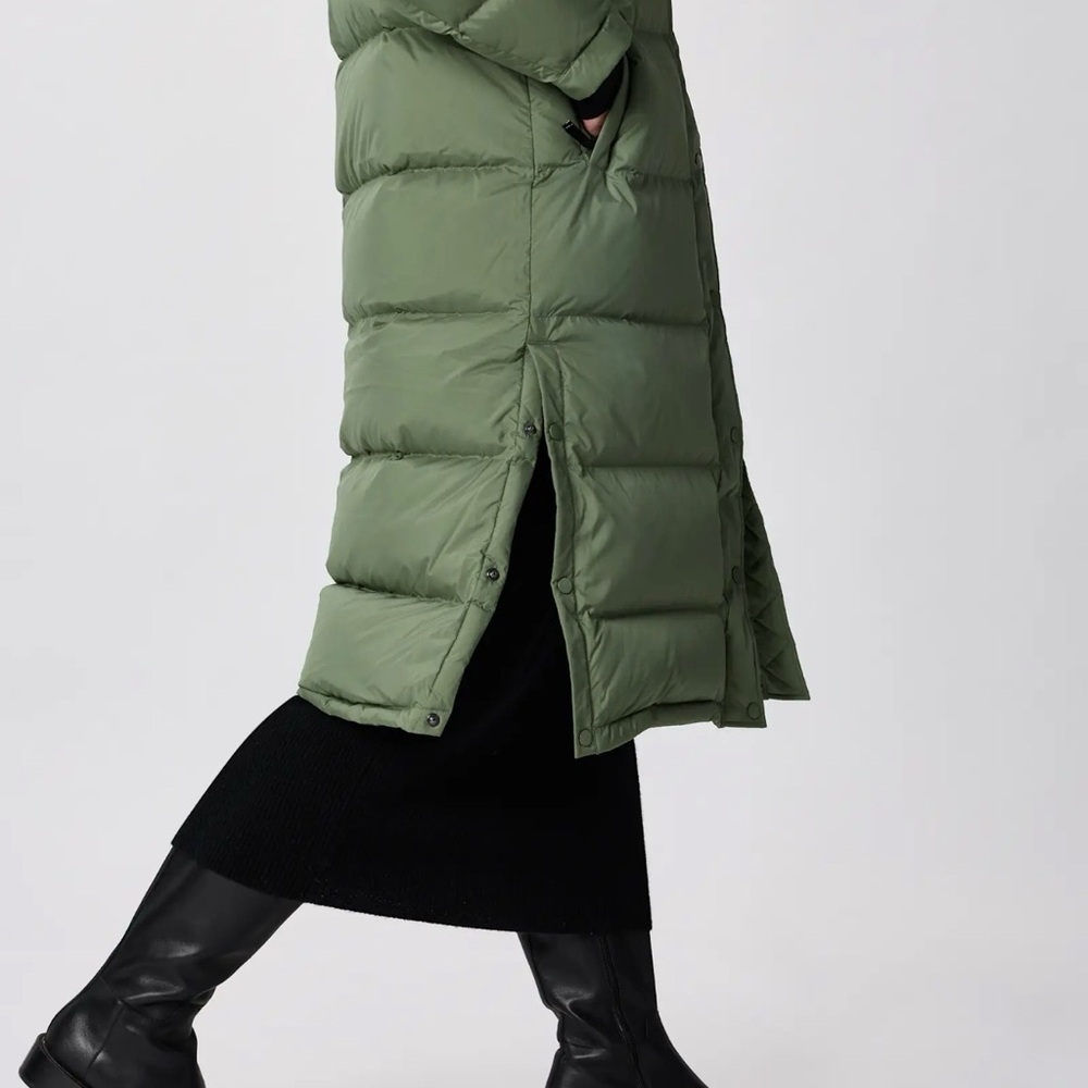 Quince Responsible Down Ling Puffer Coat in Sea Spray Green Size Small 1052 - Picture 9 of 12
